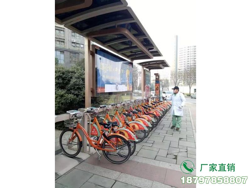 廊坊公交站点共享自行车棚